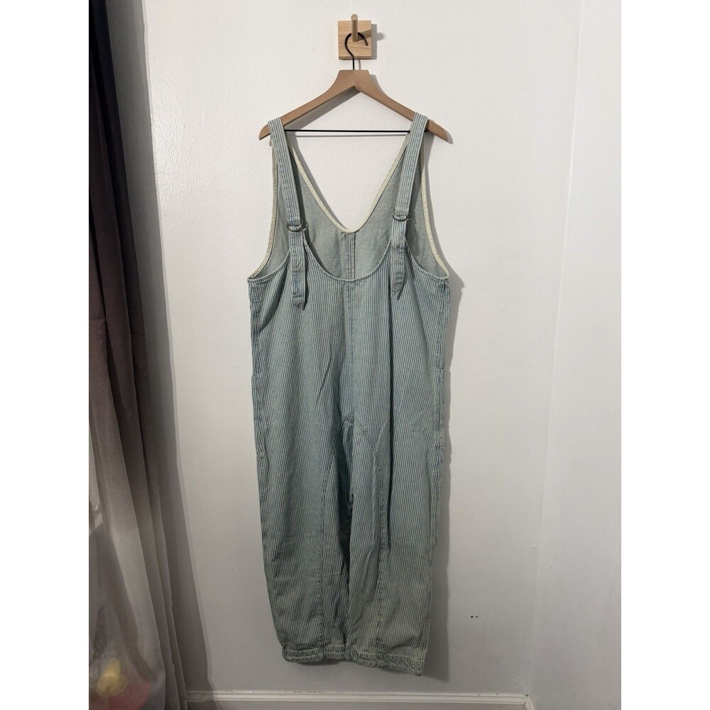 We The Free Women Overalls Sz Large High Roller Railroad Jumpsuit Overalls Blue - Picture 6 of 8